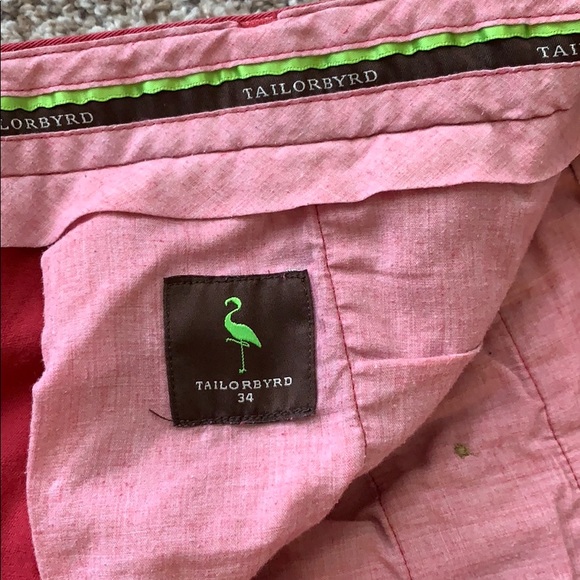 Red Tailorbyrd shorts, size 34. - Picture 3 of 4
